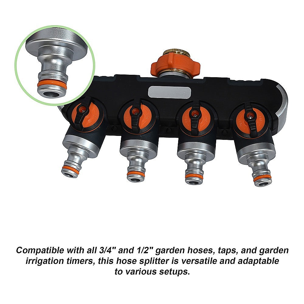 Gardening Accessories: 4-Way Water Distributor Garden Irrigation