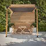 Canopies & Gazebos: Roof Pergola Gazebo Shed Matte Black Steel Brackets and Black Screen DIY Kits