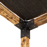 Canopies & Gazebos: Roof Pergola Gazebo Shed Matte Black Steel Brackets and Black Screen DIY Kits