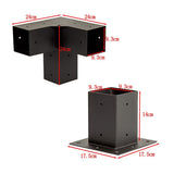 Canopies & Gazebos: Roof Pergola Gazebo Shed Matte Black Steel Brackets and Black Screen DIY Kits