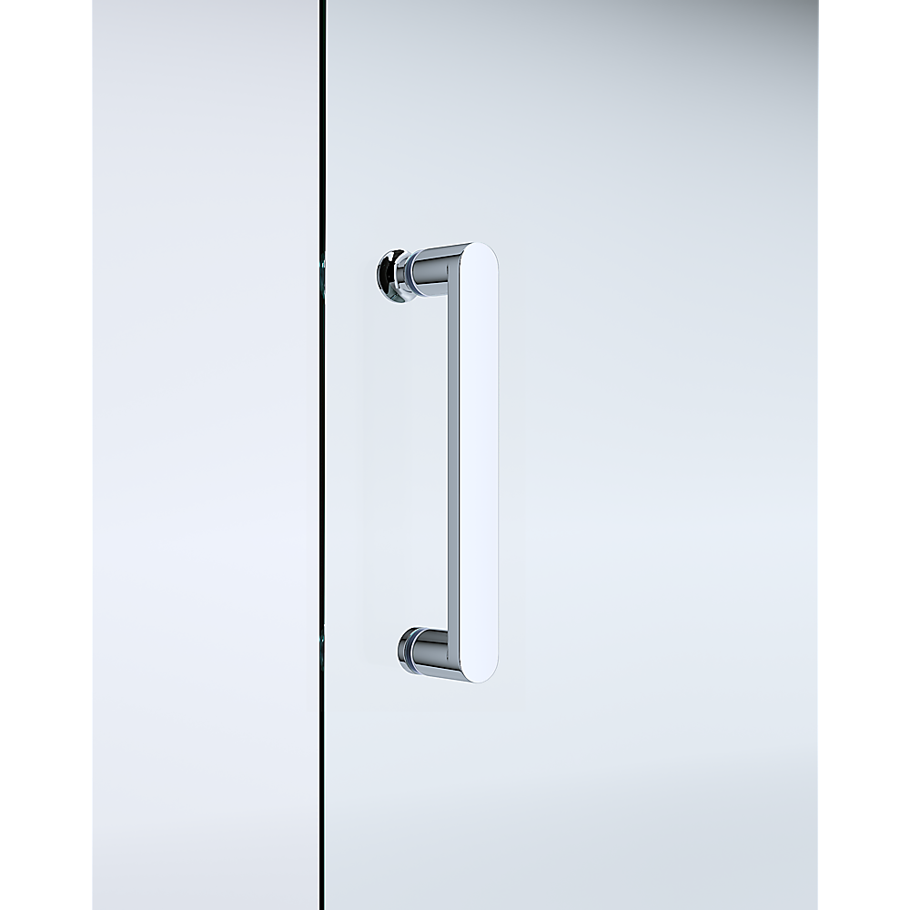 Shower Heads & Screens: 40mm Adjustable Contemporary Corner Sliding Chrome Shower Screen 86x92cm