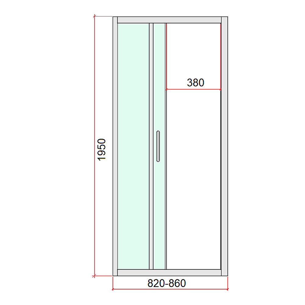 Shower Heads & Screens: 40mm Adjustable Contemporary Corner Sliding Chrome Shower Screen 86x92cm