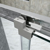 Shower Heads & Screens: 40mm Adjustable Contemporary Corner Sliding Chrome Shower Screen 86x92cm