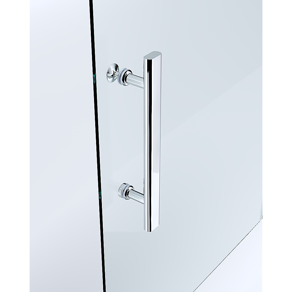 Shower Heads & Screens: 40mm Adjustable Contemporary Corner Sliding Chrome Shower Screen 86x92cm