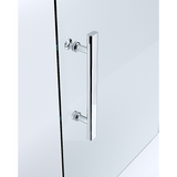 Shower Heads & Screens: 40mm Adjustable Contemporary Corner Sliding Chrome Shower Screen 86x92cm