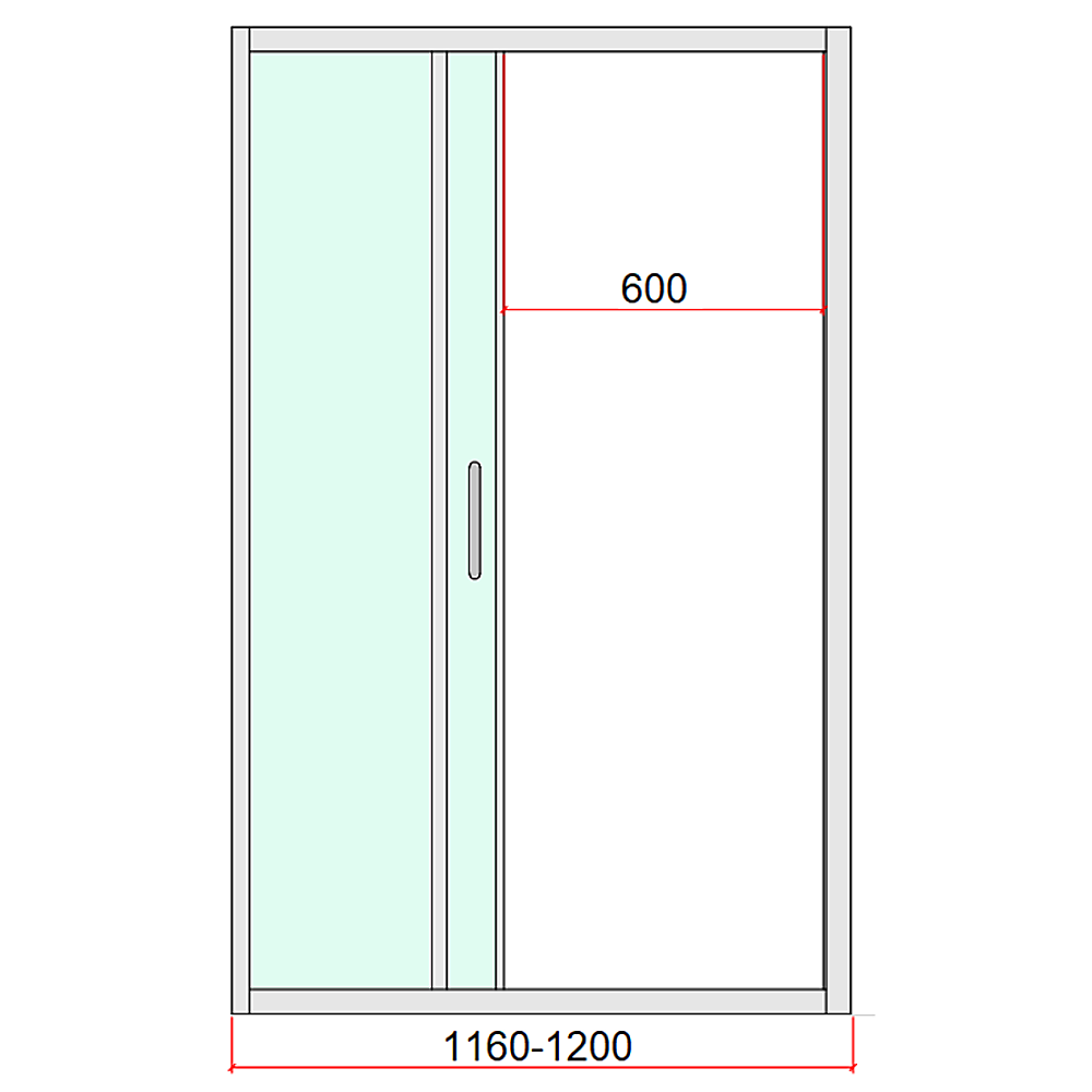 Shower Heads & Screens: 40mm Adjustable Contemporary Corner Sliding Chrome Shower Screen 120x92cm