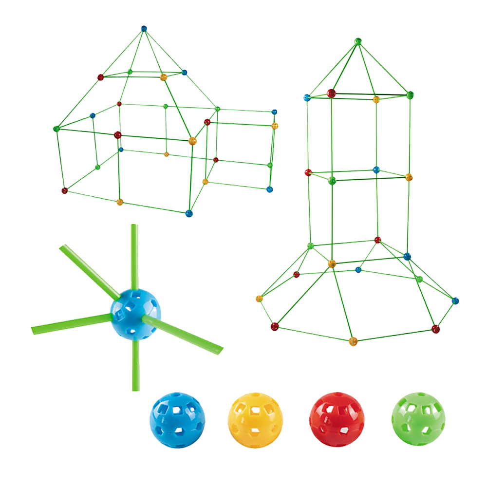 Activity Toys: 217pcs Kids Construction Fort Building Kit Castles 3D Play House Tent Toys