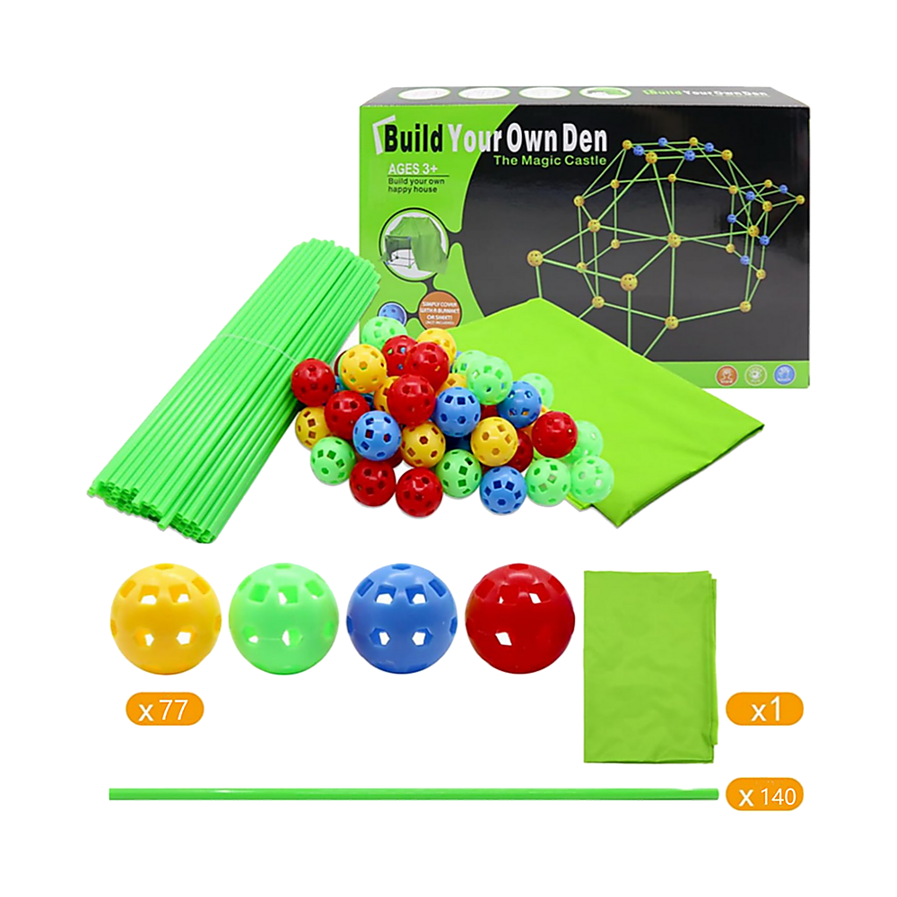Activity Toys: 217pcs Kids Construction Fort Building Kit Castles 3D Play House Tent Toys