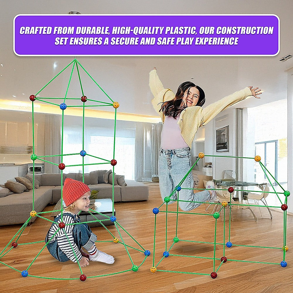 Activity Toys: 217pcs Kids Construction Fort Building Kit Castles 3D Play House Tent Toys