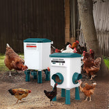 Pet Grooming Supplies: Chicken Feeder Water Food Treadle Poultry Feeding 12KG Large Capacity 11L