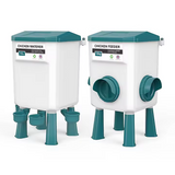 Pet Grooming Supplies: Chicken Feeder Water Food Treadle Poultry Feeding 12KG Large Capacity 11L