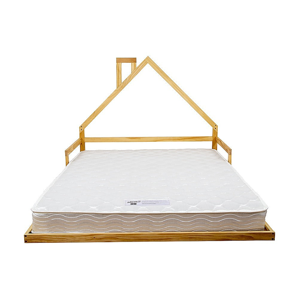 Beds & Bed Frames: Pine Wood Floor Bed House Frame for Kids and Toddlers