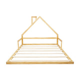 Beds & Bed Frames: Pine Wood Floor Bed House Frame for Kids and Toddlers
