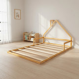 Beds & Bed Frames: Pine Wood Floor Bed House Frame for Kids and Toddlers