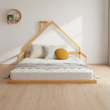 Beds & Bed Frames: Pine Wood Floor Bed House Frame for Kids and Toddlers