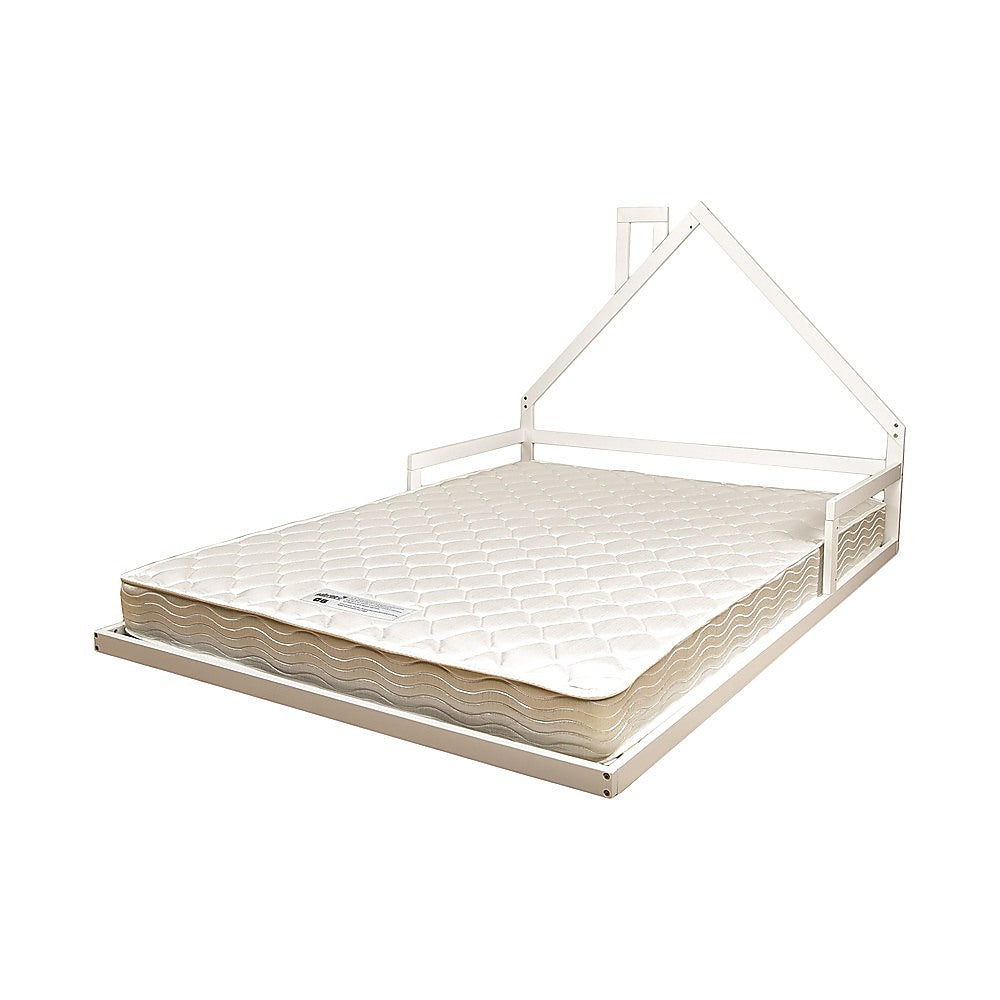 Beds & Bed Frames: Pine Wood Floor Bed House Frame for Kids and Toddlers