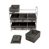 Storage Boxes: Kids Toy Box Storage Unit Drawers Childrens Bedroom Shelf Baby Nursery Furniture Grey
