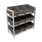 Storage Boxes: Kids Toy Box Storage Unit Drawers Childrens Bedroom Shelf Baby Nursery Furniture Grey