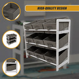 Storage Boxes: Kids Toy Box Storage Unit Drawers Childrens Bedroom Shelf Baby Nursery Furniture Grey