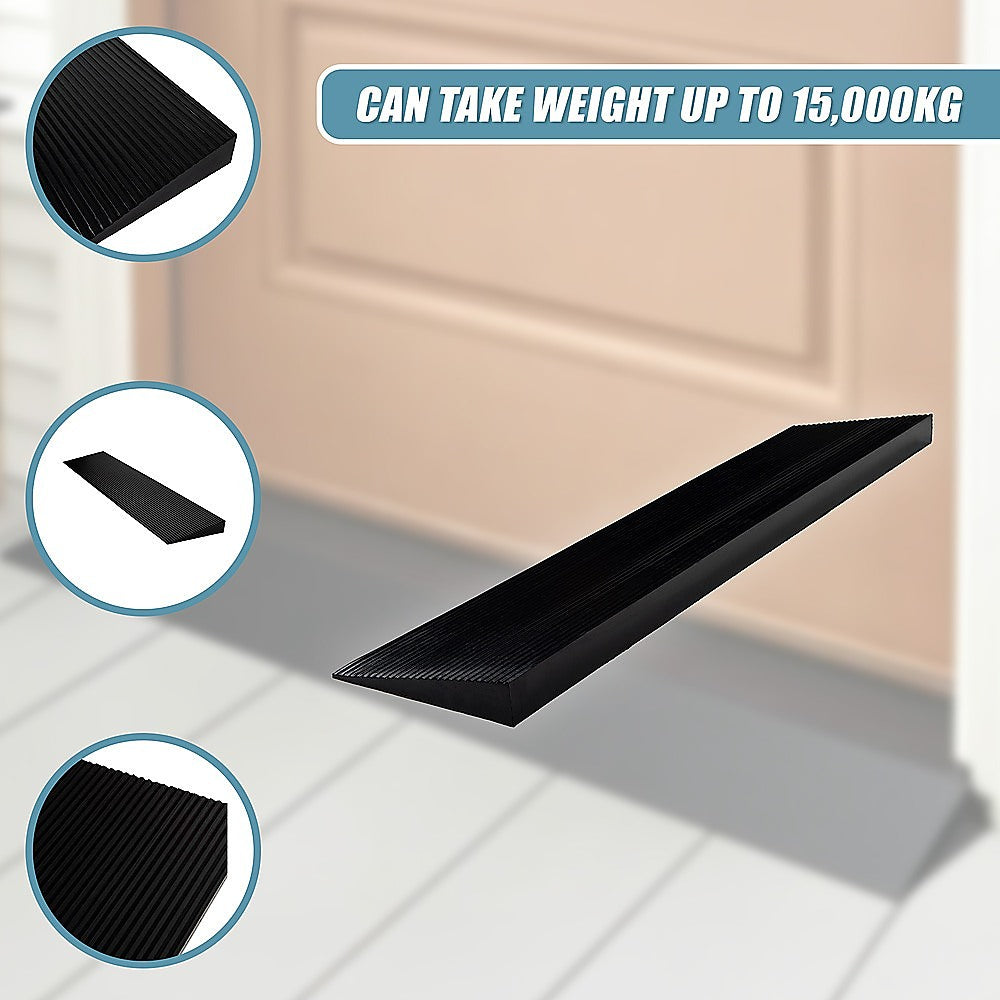 Masonry Tools: Cuttable Threshold Ramp Rubber Wheelchair Ramp Solid 4 cm Rise 90 cm Wide