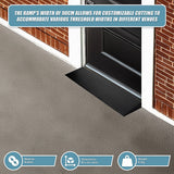 Masonry Tools: Cuttable Threshold Ramp Rubber Wheelchair Ramp Solid 4 cm Rise 90 cm Wide