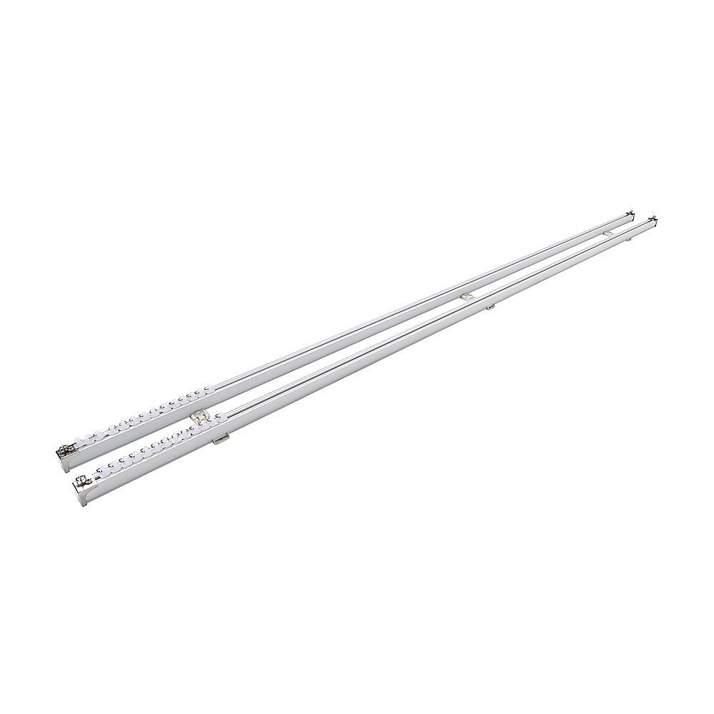 Curtain Accessories: 1.5m Double Curtain Tracks Aluminium Rail & Brackets For Both Curtain and Sheer with ceiling and wall accessories