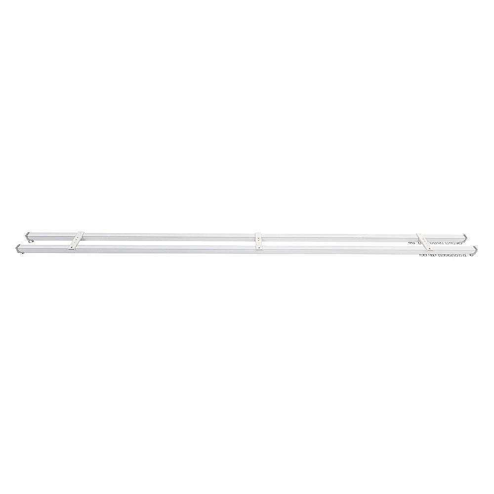 Curtain Accessories: 1.5m Double Curtain Tracks Aluminium Rail & Brackets For Both Curtain and Sheer with ceiling and wall accessories