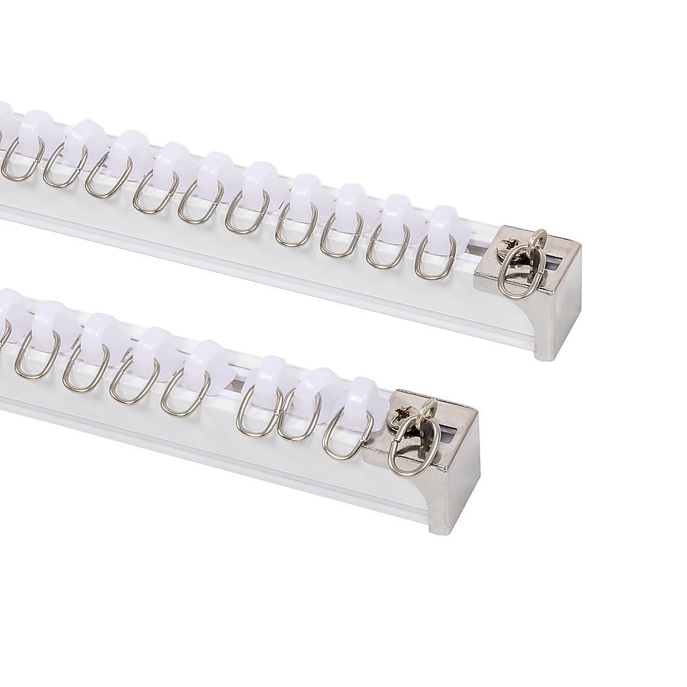 Curtain Accessories: 1.5m Double Curtain Tracks Aluminium Rail & Brackets For Both Curtain and Sheer with ceiling and wall accessories