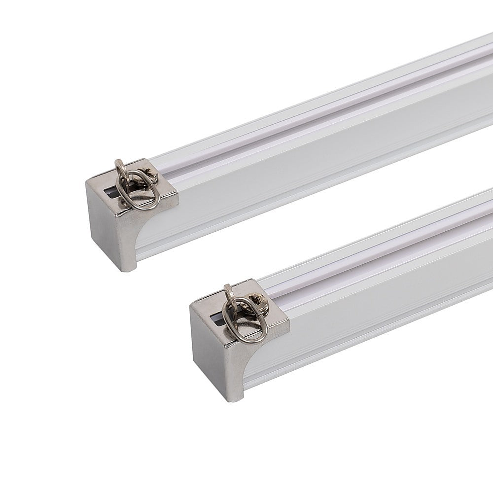 Curtain Accessories: 1.5m Double Curtain Tracks Aluminium Rail & Brackets For Both Curtain and Sheer with ceiling and wall accessories