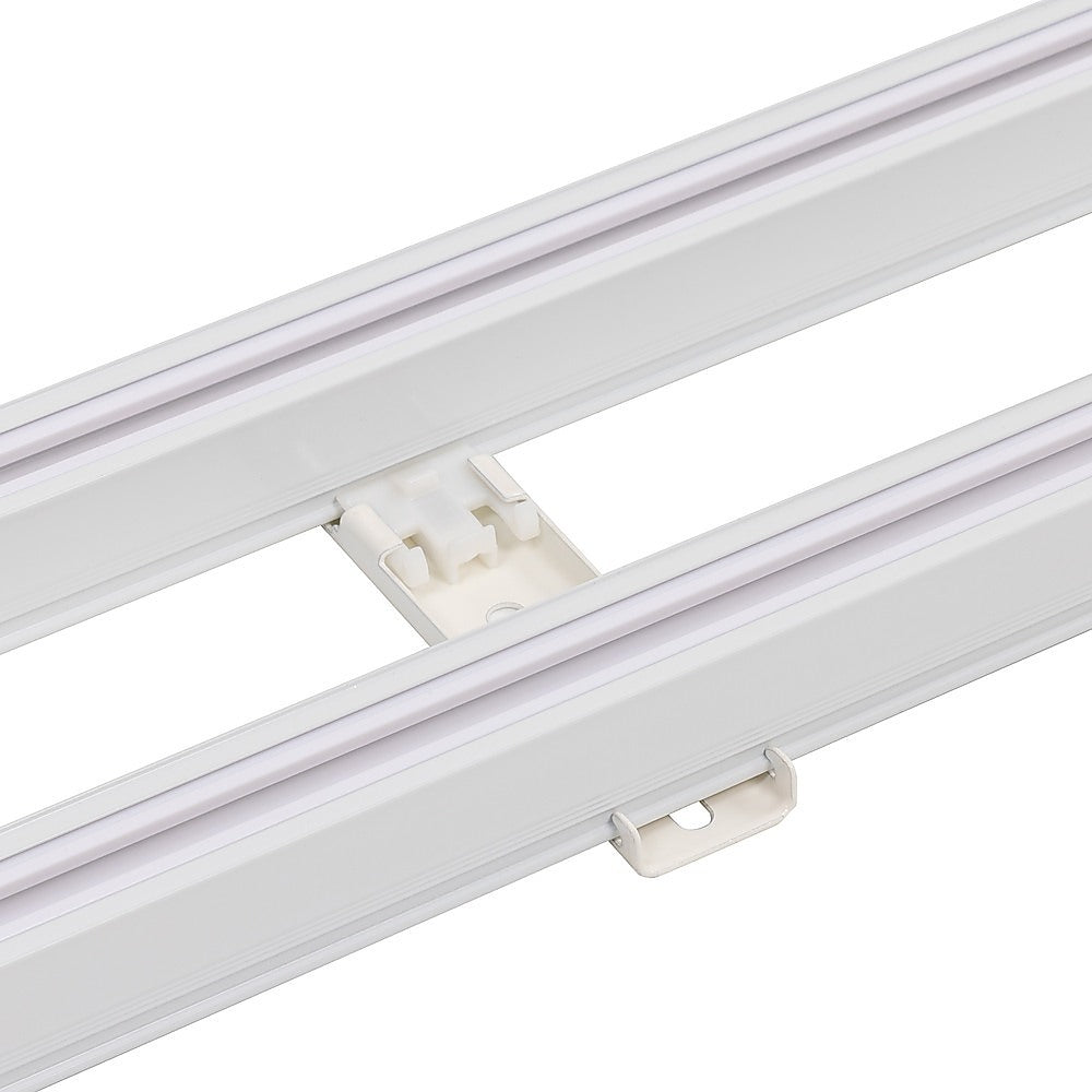Curtain Accessories: 1.5m Double Curtain Tracks Aluminium Rail & Brackets For Both Curtain and Sheer with ceiling and wall accessories