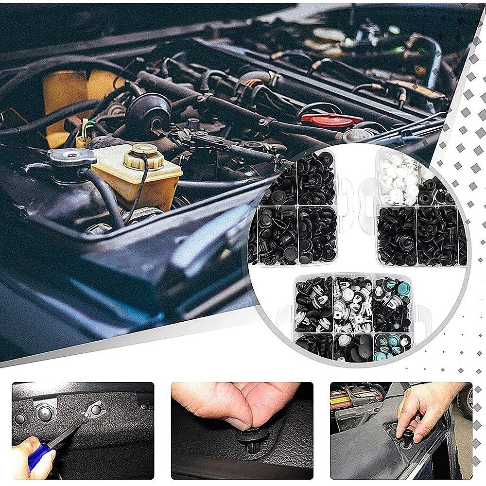 Masonry Tools: 1000PCS Car Retainer Clips Auto Fasteners Push Trim Clips Pin Rivet Bumper Kit