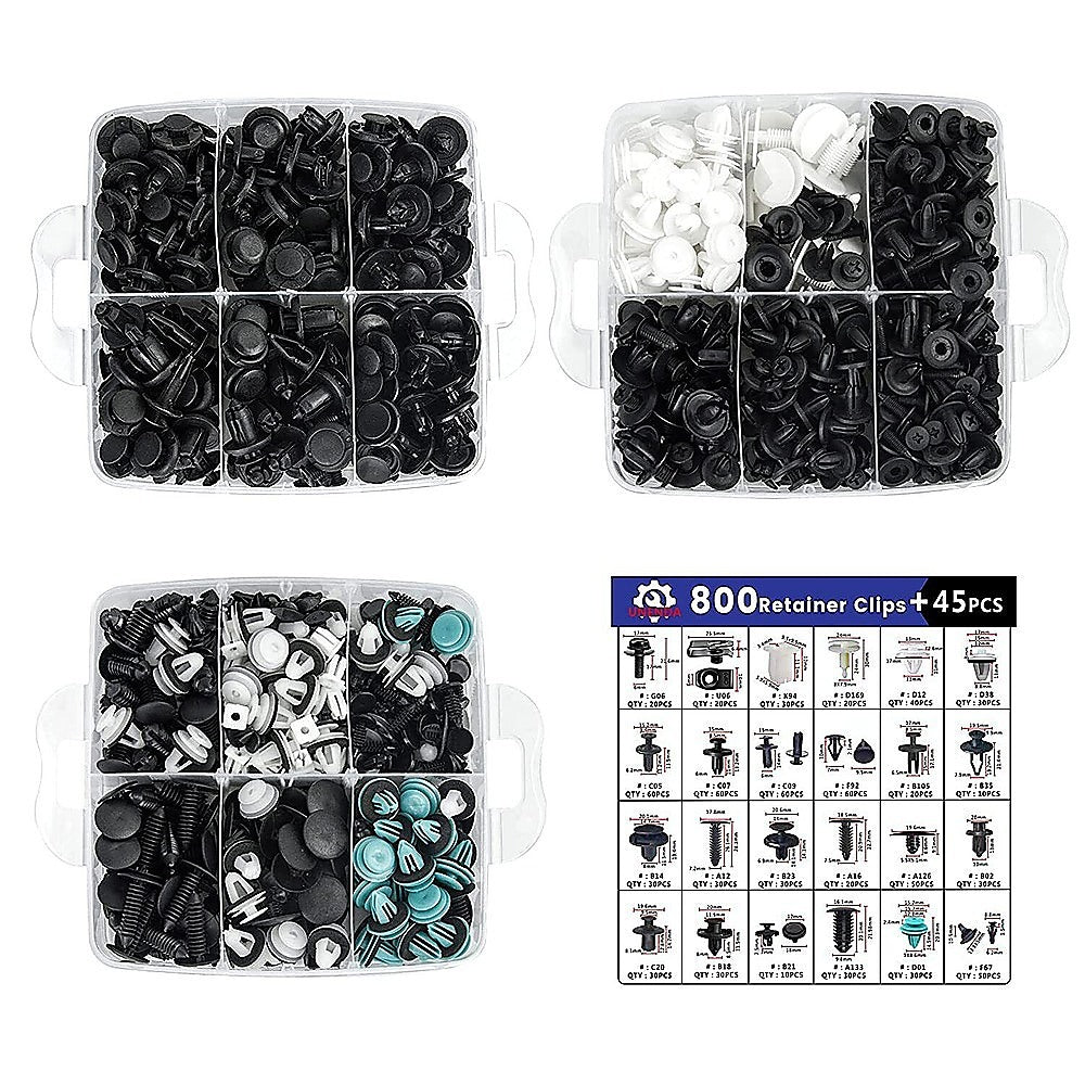Masonry Tools: 1000PCS Car Retainer Clips Auto Fasteners Push Trim Clips Pin Rivet Bumper Kit