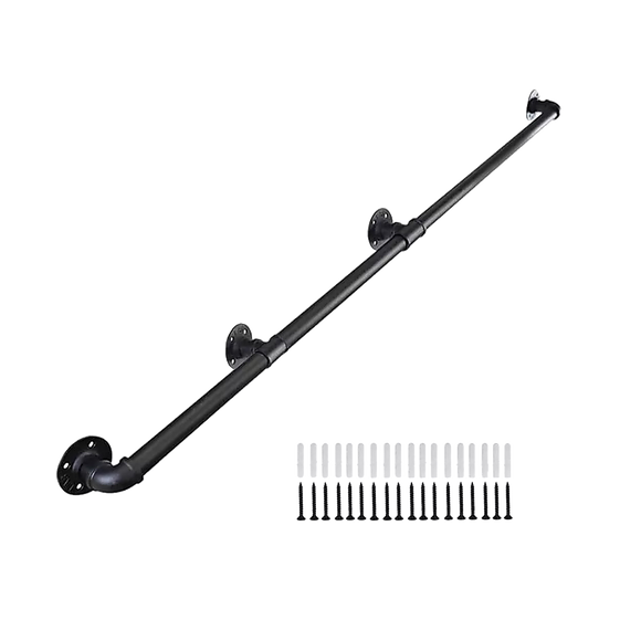 1m Handrail Stair Rail Grab Balustrade Staircase Banister + Installation Kit