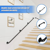 1m Handrail Stair Rail Grab Balustrade Staircase Banister + Installation Kit
