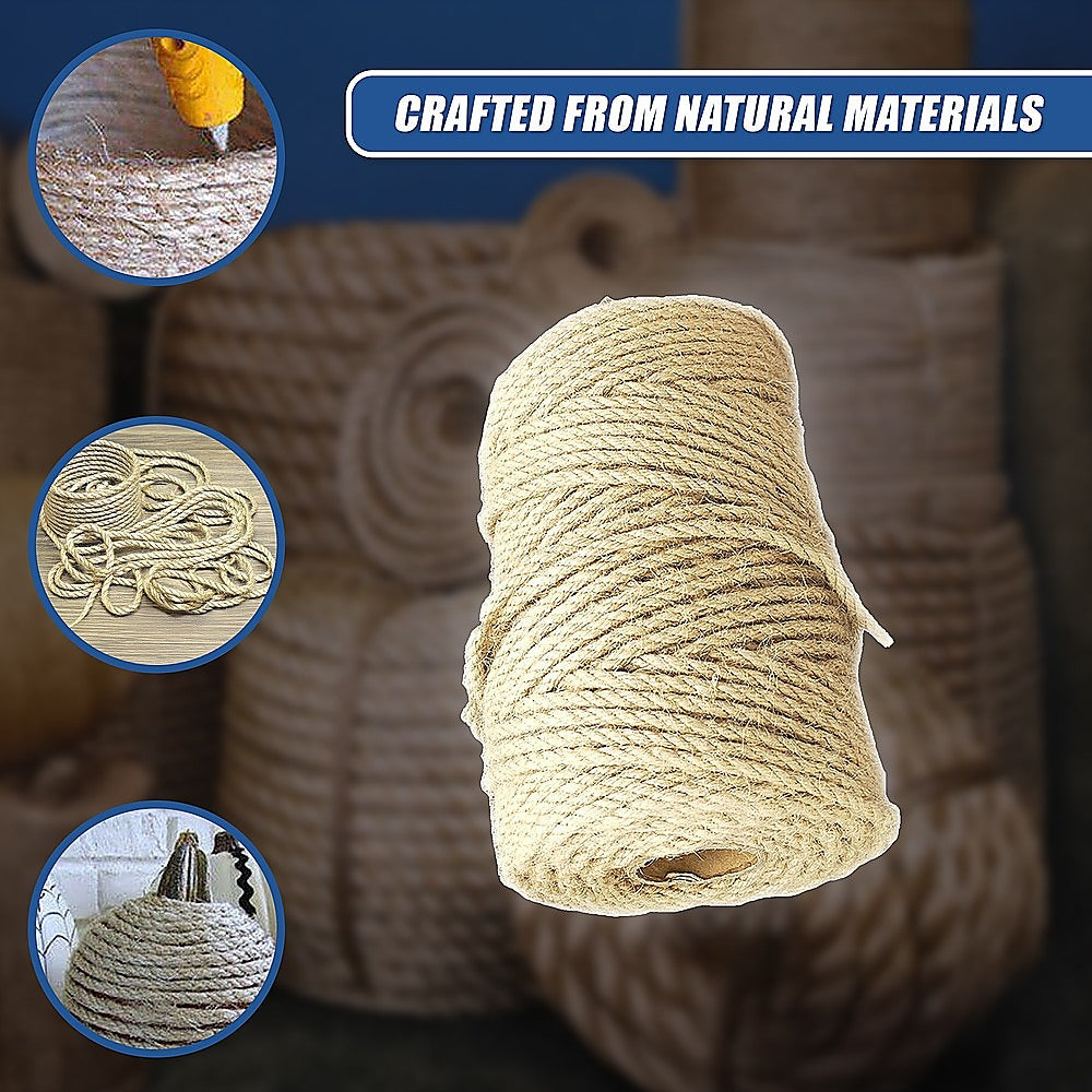 Arts & Crafts: Sisal Rope Natural Jute Hemp Manila Twine Cord 5mm*100m