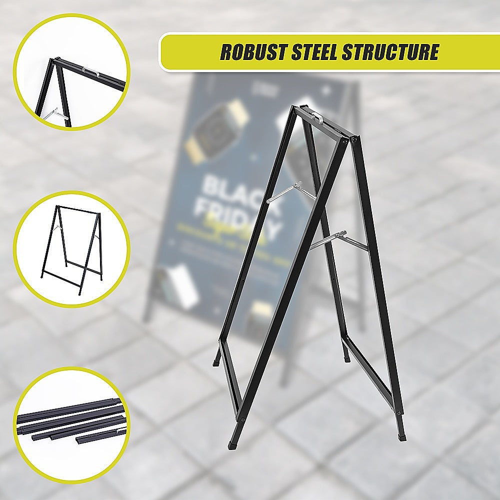 A-Frame Sign 60x90cm – Outdoor Sidewalk Steel Poster Board Display Stand