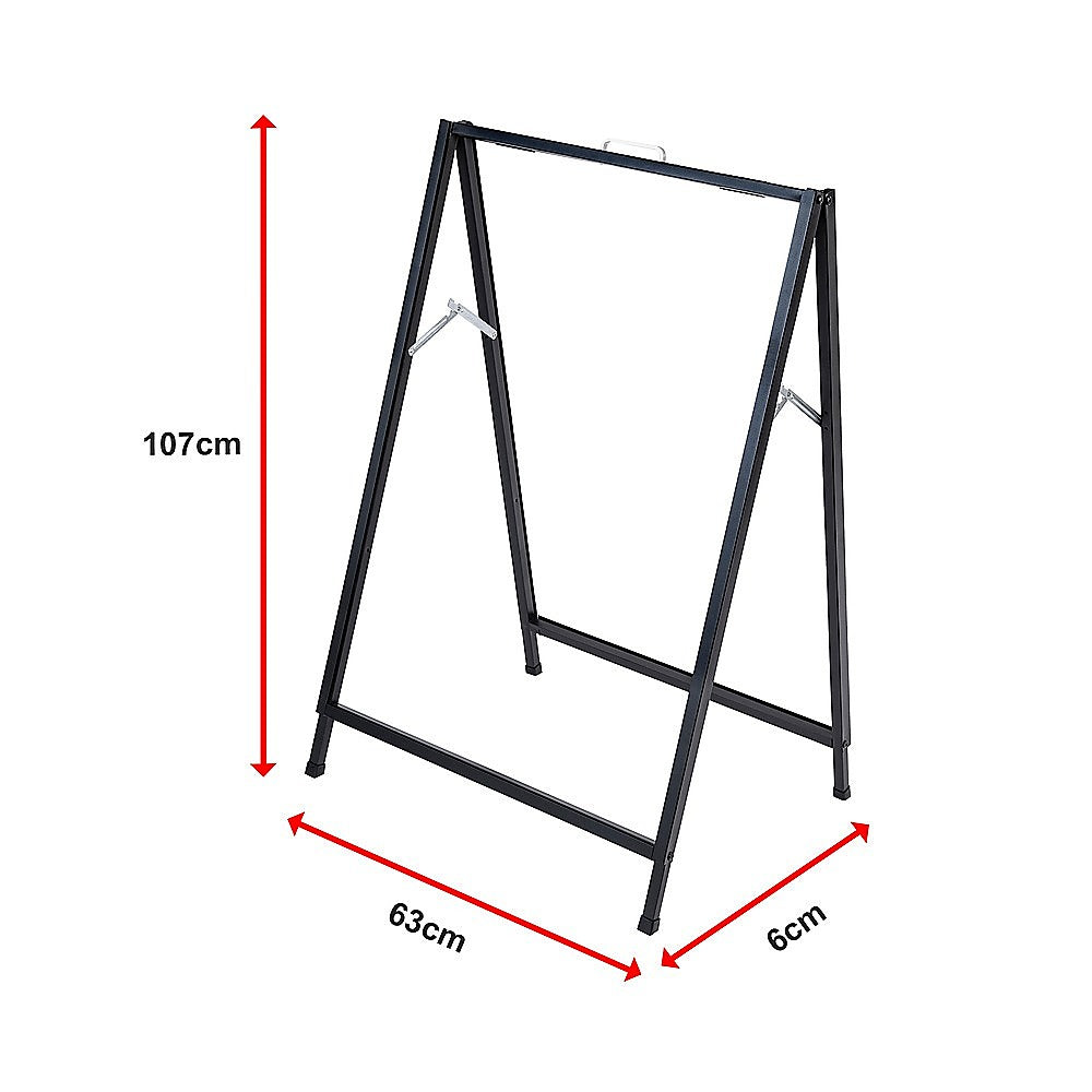A-Frame Sign 60x90cm – Outdoor Sidewalk Steel Poster Board Display Stand