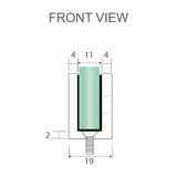 70cm Frameless Glass Bath Screen with Brackets - Nickel