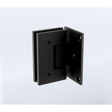 90cm Frameless Swing Bath Screen with Black Hardware