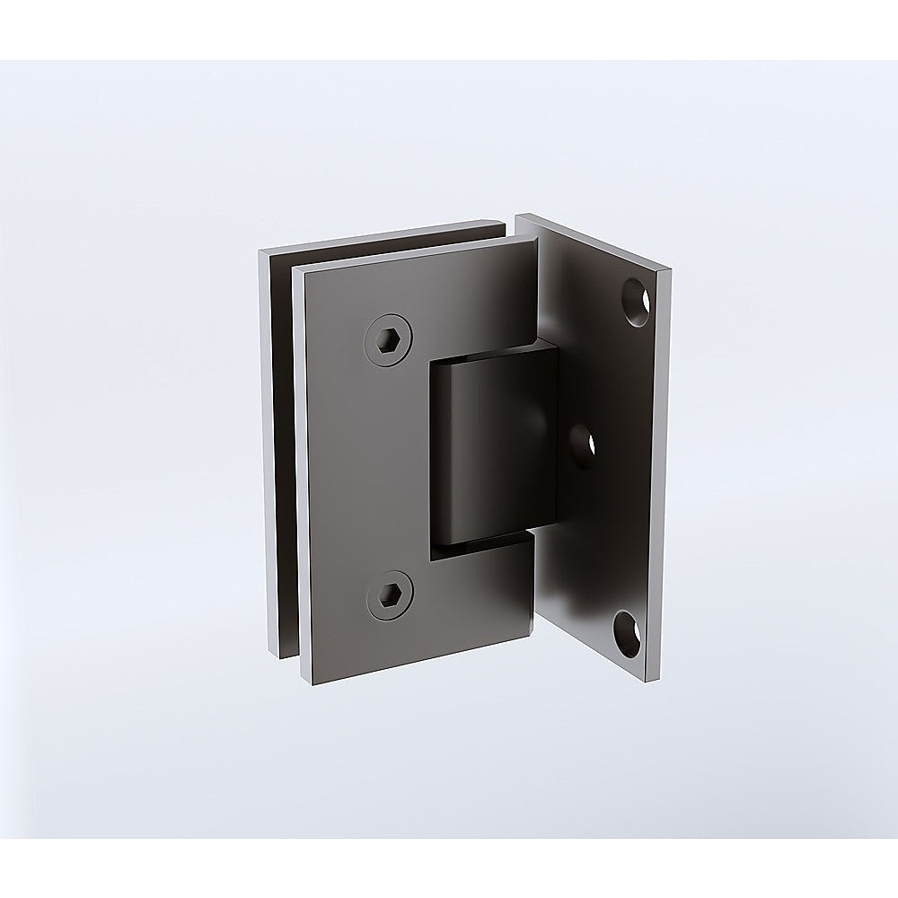 Shower Heads & Screens: 90cm Frameless Swing Bath Screen  Brushed Gunmetal Hardware with Stainless steel hinge for Modern Bathrooms