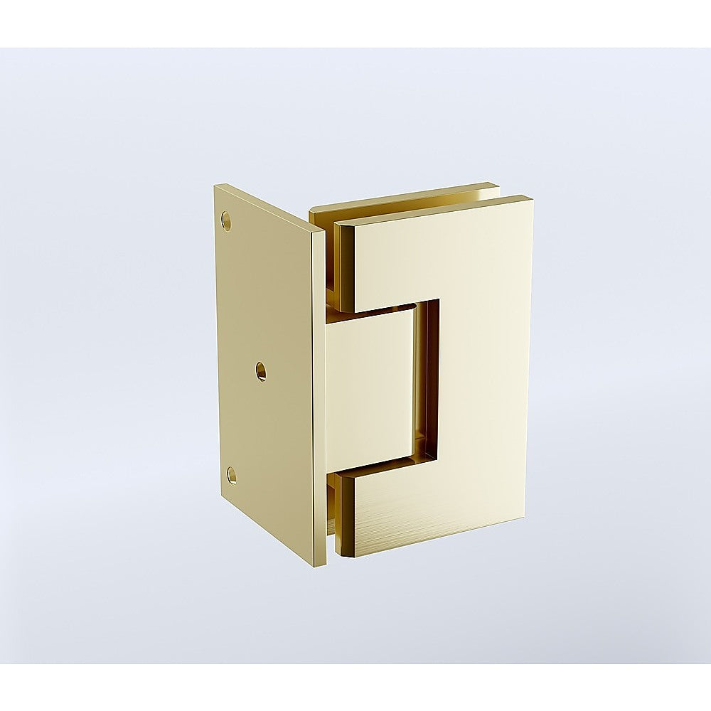 Shower Heads & Screens: 70cm Frameless Swing Bath Panel with Brushed Gold Hardware