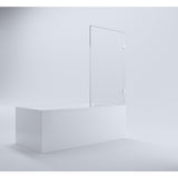 70cm Frameless Swing Bath Panel with Brushed Gunmetal Hardware