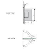 70cm Frameless Swing Bath Panel with Brushed Gunmetal Hardware