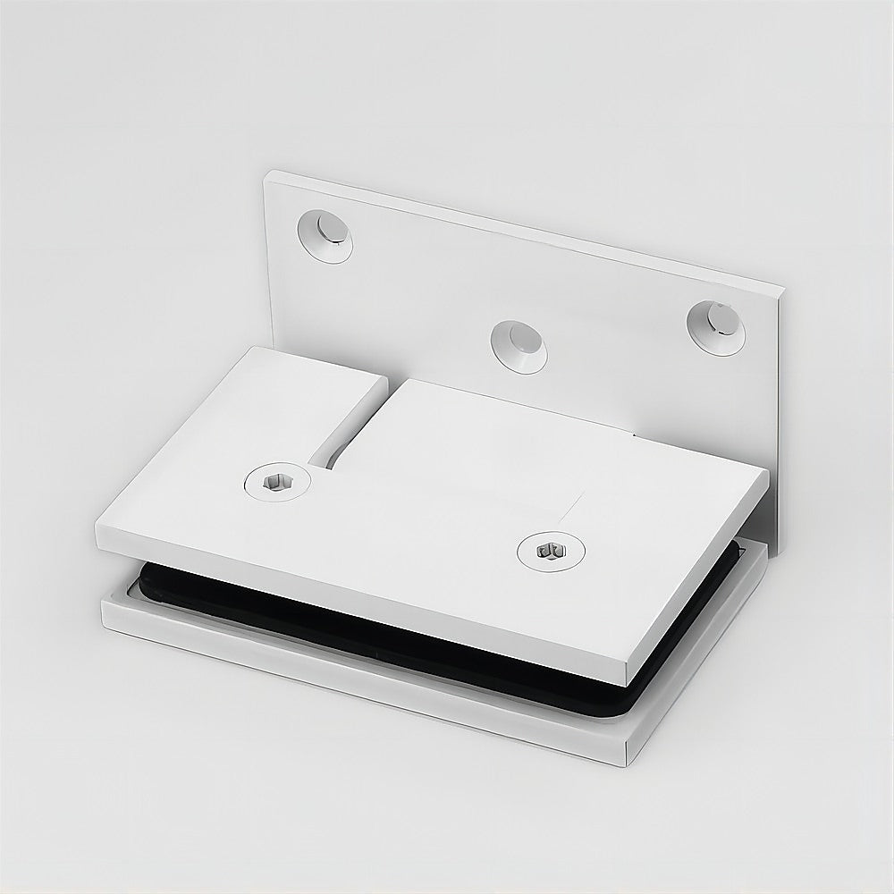 Shower Heads & Screens: 90cm Frameless Swing Bath Screen  White Hardware with Brass hinge for Modern Bathrooms
