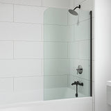 70cm Frameless Glass Bath Screen with Wall Channel - Chrome