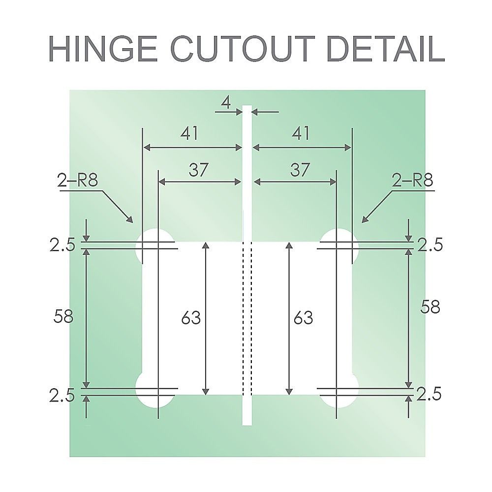 100cm Wall-to-Wall Frameless Shower Screen – Gold F-Brackets and Floor F-Bracket with SS Hinges & Square Knob Handle