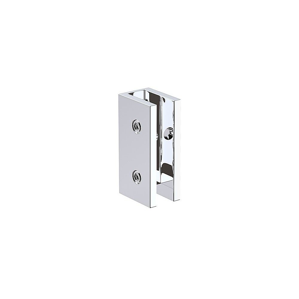 110cm Wall to Wall Frameless Shower Screen with Chrome Brackets and SS Hinges, Round Knob Handle