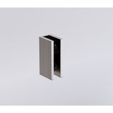 Shower Heads & Screens: 120cm Frameless Wall-to-Wall Shower Screen with Gunmetal Wall & Floor U Brackets, Brass Hinges & Square Knob Handle