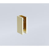 Shower Heads & Screens: 100cm Frameless Wall-to-Wall Shower Screen with Gold Wall & Floor U Brackets, Brass Hinges & Round Knob Handle