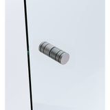 Shower Heads & Screens: 100cm Frameless Wall-to-Wall Shower Screen with Gunmetal Wall & Floor U Brackets, Brass Hinges & Round Knob Handle